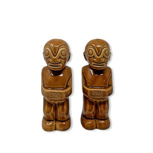 Vintage Trader Vics Japan Tiki Salt and Pepper Shakers Imperial Imports MCM EUC